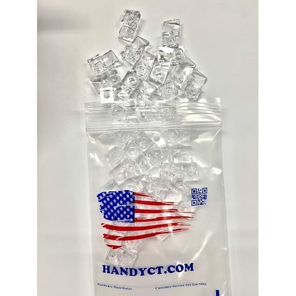 50 Pieces Plastic Mirror Clip for 1/8" Thick Mirror HANDYCT #1865