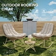 thumbnail image 7 of SWITTE Patio Rocking Chair, Indoor & Outdoor Lounge Rocker Chair with Cushion and Ottoman, Beige, 7 of 7