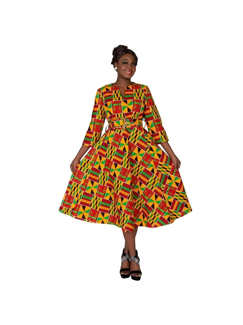 knee length dresses for ladies elegant African ladies dresses – BOUTIK SOLUTION main image 1