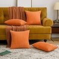 thumbnail image 6 of Midewhik Valentines Day Decorations Orange Corduroy Soft Soild Fall Throw Pillow Covers Autumn Square Cozy Soft Solid Decorative Cushion Cases Home Decor For Couch Sofa Bedroom Car 45*45Cm, 6 of 6