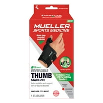 Mueller Sports Medicine Green Reversible Thumb Stabilizer, OSFM, Maximum Support, Sustainable, Black
