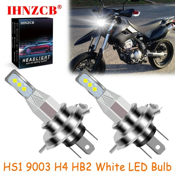 IHNZCB for Kawasaki KLX250 2006-2014 for Kawasaki KLR650 1987-2007 2X HS1 9003 H4 HB2 LED Headlights Bulb 55W White LXB,Motorcycle Light,Y78
