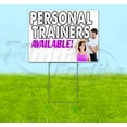 thumbnail image 1 of Personal Trainers Available (18" x 24") Yard Sign, Includes Metal Step Stake, 1 of 6