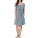 thumbnail image 2 of Vestido de salón para mujer INSPIRE CHIC, camisón de noche, pijamas de color sólido, cuello redondo, camisones de noche, XS, gris, 2 of 5