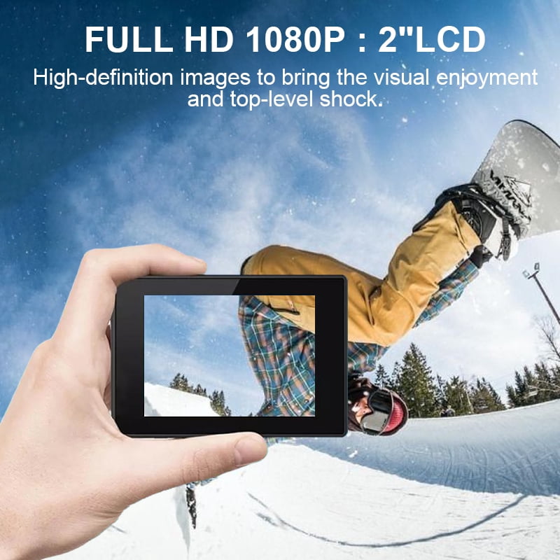Action Camera 1080P HD with Waterproof Case 30M Wearable Pocket Video Camera with 90° Wide Angle 12MP Photos 32GB Support, Mini Sports Camera for Teens Cycling Diving Outdoor Adventure Yellow