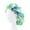 Green+Blue, variant on Double-sided Satin Night Sleep Cap Hair Bonnet Hat Head Cover w/ Elastic Band