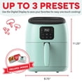 thumbnail image 4 of DASH Tasti-Crisp™ Horno freidora de aire eléctrico, 2.6 cuartos de galón, Aqua – Freidora de aire compacta para alimentos más saludables en minutos, ideal para espacios pequeños, apagado automático,, 4 of 5