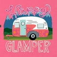 thumbnail image 2 of Happy Glamper | Fancy Camping Camper Van Caravan | Nature Lover Ladies Racerback Sleeveless Top, Hot Pink, S, 2 of 5