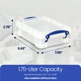 thumbnail image 3 of Really Useful Box Conteneur de Rangement 1,75l avec Couvercle à Clip et Poignée Verrouillable, 3 of 7