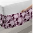 thumbnail image 2 of Japanese Bed Skirt, Traditional Cherry Blossom Sakura Branches Butterflies on Large Polka Dots, Elastic Bedskirt Dust Ruffle Wrap Around for Bedding Decor, 4 Sizes, Pale Pink Plum, by Ambesonne, 2 of 2