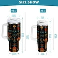 thumbnail image 6 of Yayeee 30oz Stainless Steel Tumbler with Straw and Handle Double-Wall Insulated Travel Water Bottle, Black Geometric, 6 of 8