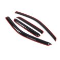 thumbnail image 3 of Tuningpros WD2-035i Dark Smoke 4 Pcs Set Window Visor (In-Channel) Deflector Rain Guard Compatible With 2004-2012 GMC Canyon Crew Cab, 3 of 4