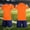 Orange, variant on Kids' Active 5-15Y 2 Piece Soccer Set, Short Sleeve Tee & Elastic Shorts, Outdoor Training Outfit White 5-6 Years