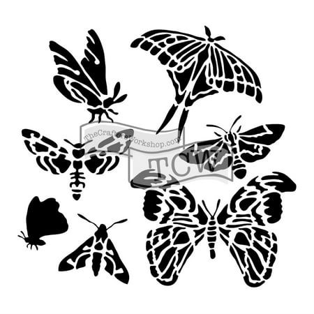 UPC: 0842254025800 | The Crafter s Workshop Stencil  6  x 6   Graceful Moths