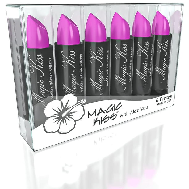 Paquete de 6 lápices labiales mate que cambian de color Magic Kiss, humectante de labios nutritivos de larga duración, bálsamo labial con cambio de color de temperatura mágica con aloe vera PH, lápiz