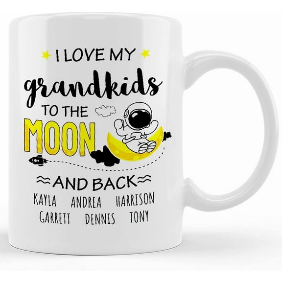 Coffee Mug Moon And Back Coffee Mug, White With Colored Inside And Handle, Ceramic Novelty Coffee Mug, Tea Cup, Gift Present For Birthday, Christmas Thanksgiving Festival, 1