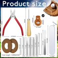 thumbnail image 2 of 16 Pcs Glove Relacing Kit Needle Leather Cutter Scratch Awl Tool for Baseball Softball Mitt Repair Set 2, 2 of 5