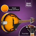 thumbnail image 2 of Hola! Music un Instrument Mandoline de Style avec Tige à Treillis Ajustable Modèle HM-3TS, Fini Éclat de Soleil Lustré, 2 of 6