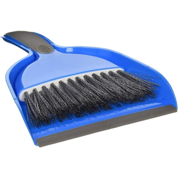 Portable Hand Broom with Snap-On Dustpan for Quick Tabletop & Small Space Cleaning