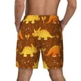 thumbnail image 4 of Haiem Dinosaurs and Leaves Mens Swim Trunks with Compression Liner 2 in 1 Swimming Shorts Stretch Swimwear Quick Dry,Board Shorts-Medium, 4 of 9