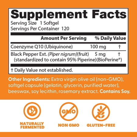 [2個セット] 高吸収 コエンザイムQ10 CoQ10 100mg ソフトジェル 120粒 Doctor's BEST（ドクターズベスト）