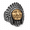 Multicolor, variant on Men’s Sculpted Face Statement Ring, Stainless Steel Raised Portrait Ring with Wide Feather Crown Profile for Daily Styling and a Gift for Him