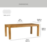 Better Homes & Gardens Bryant Solid Wood Extendable Dining Table, Light Honey Finish