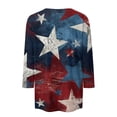 thumbnail image 5 of 4th of July Womens Shirts Loose 3/4 Sleeve USA Flag Print T Shirt Round Neck USA 250th Anniversary Celebration Party Pullover Independence Day Patriotic 1776-2026 Blouses, S, 5 of 5