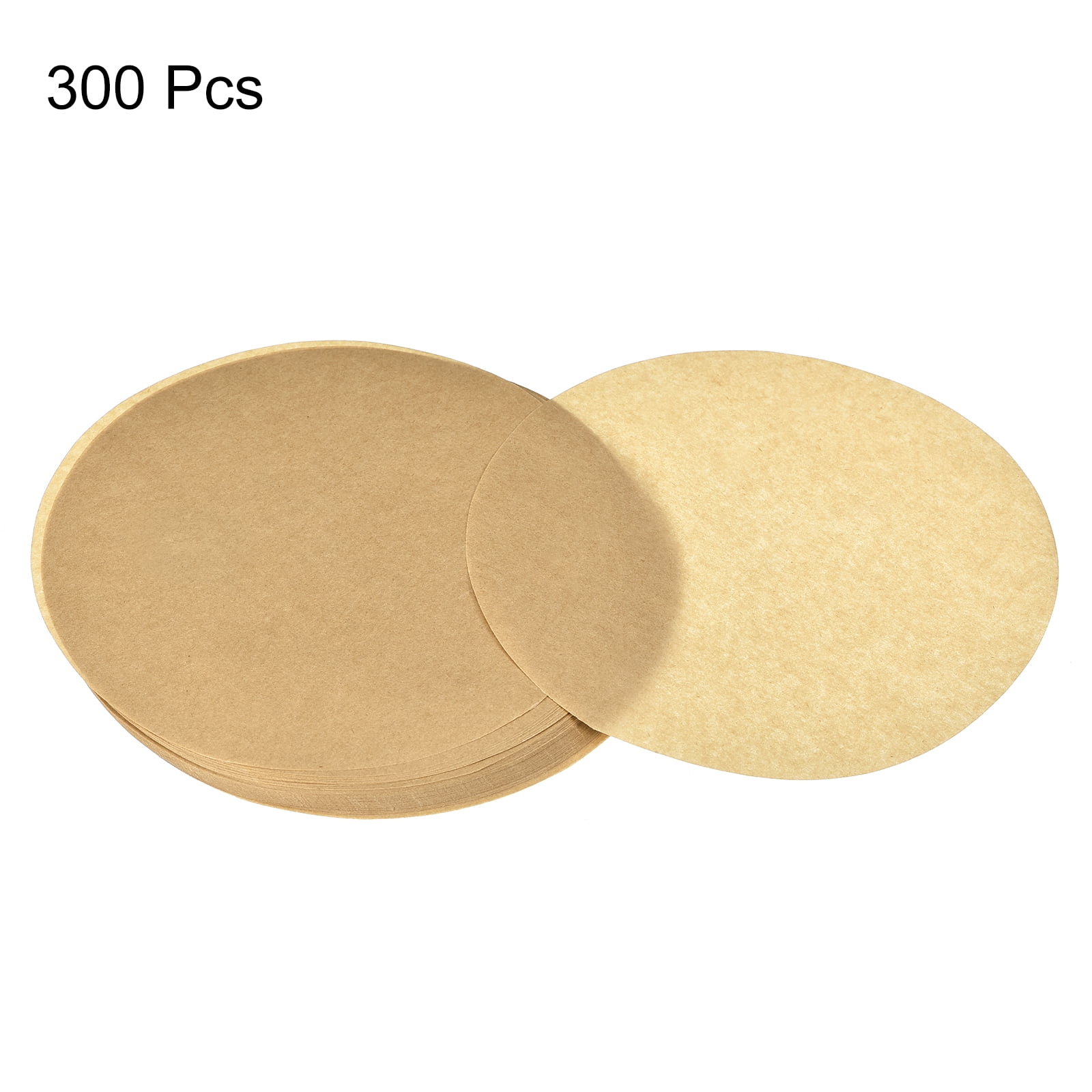 Uxcell 300pcs Parchment Paper Rounds, 8 inch Non Stick Baking Paper Liners for Baking Grilling Air Fryer Steaming, Brown