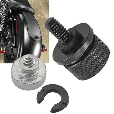 Motorcycle Rear for Seat Bolt Screw Nut Kit Mount Knob Cover For Harley 96-19