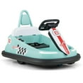 thumbnail image 4 of Costway Coche de choque eléctrico para niños de 6 V con motores duales giratorios de 360° y 2 velocidades, color verde, 4 of 4