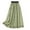 Green, variant on Patlollav A-Line Skirts Womens Summer Loose Solid Embroidery Elastic Waist Cotton Linen Mid-Calf Skirt