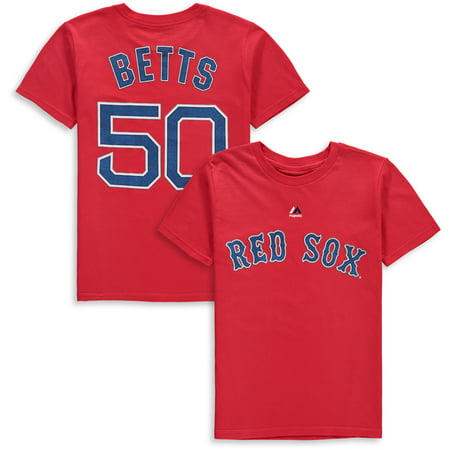 Mookie Betts Boston Red Sox Majestic Youth Player Name & Number T-Shirt - (Boston Red Sox Best Player)