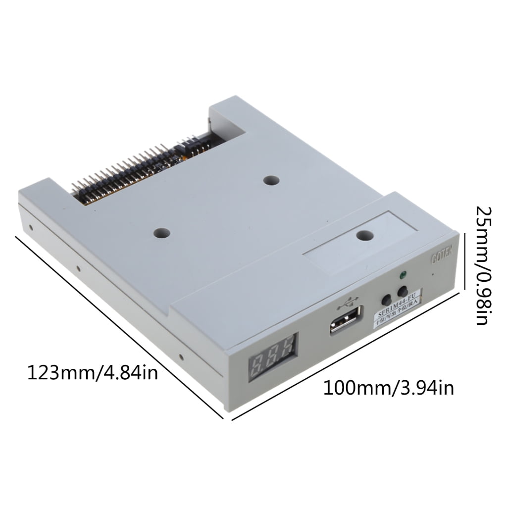 Necvior USB Floppy Disk Reader Drive Emulator 3.5in No for Extra Driver Required Plug fo
