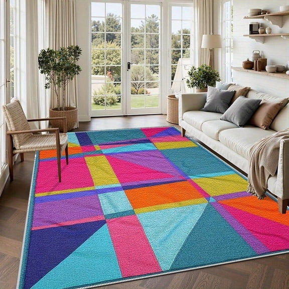 6.5'x10' carpet for bedroom camping carpet funky area rug soft area rug unique area rug