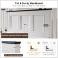 thumbnail image 4 of ACCOHOHO Farmhouse Queen Bed Frame, 1000 LBS Max with Bolt-on Rails & Center-Slat, 3 Drawer Storage, No Squeaks, No Box Spring Needed, King Size Bedroom Set & Camas，White, 4 of 5