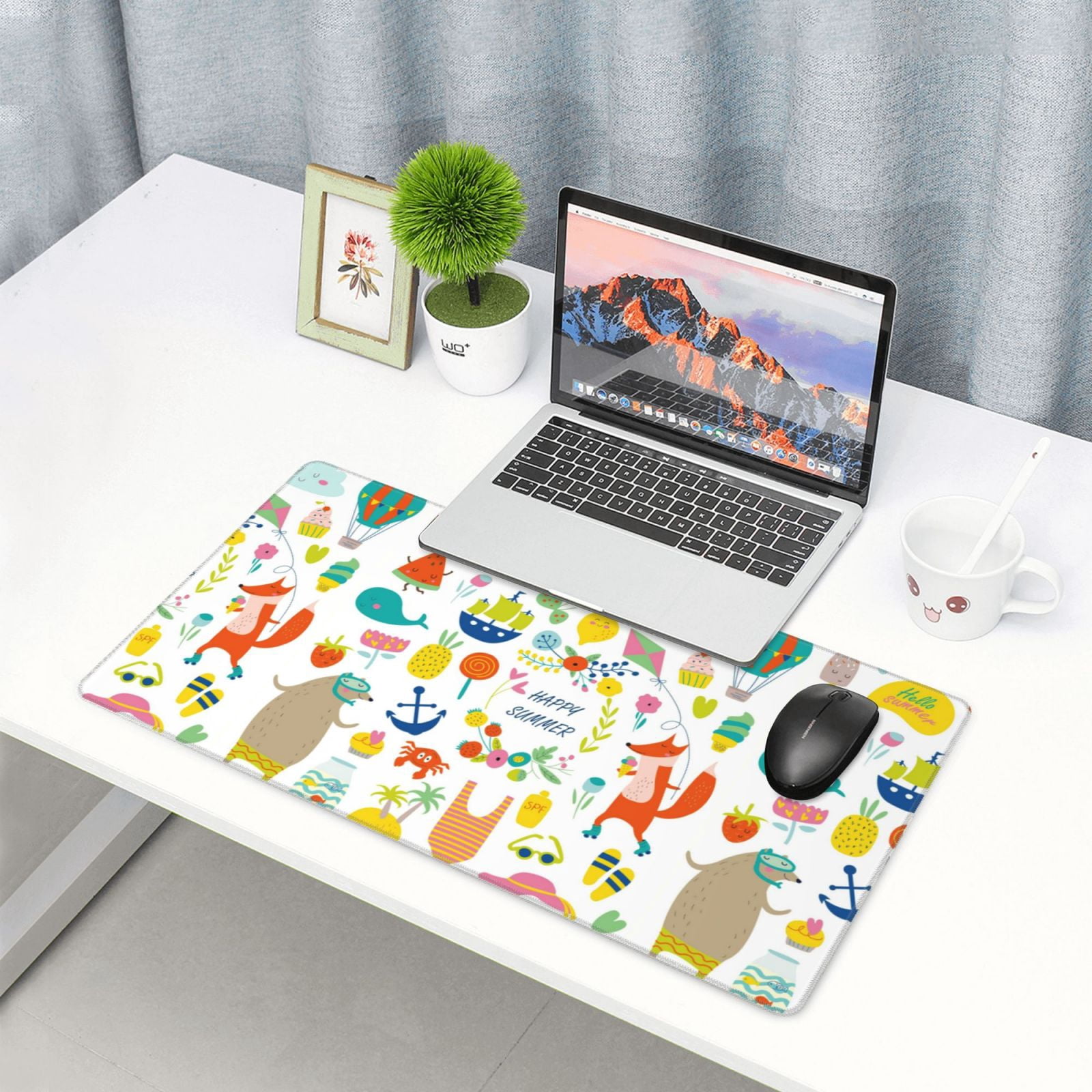 Kdxio Summer Animal Print Large Gaming Mouse Pad,Non-Slip Base,Water Resist Keyboard Pad for Gamer,Office & Home,29.5 x 15.8 in