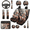 Deer American Flag, variant on HUIACONG 14 Pcs Autumn Camo Tree Pattern Car Seat Cover Set, Anti Fade Corrosion Resistant Car Interior Accessory Kit, Suitable for Trucks Cars Vans