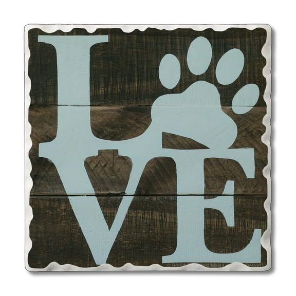 Thirstystone "Love Paw" Single Tumbled Tile Coaster
