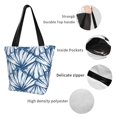 thumbnail image 6 of Kll Tote Bag For Women Blue Shells Print Shopping Grocery Reusable Bags For Office School Shopping Travel, 6 of 8