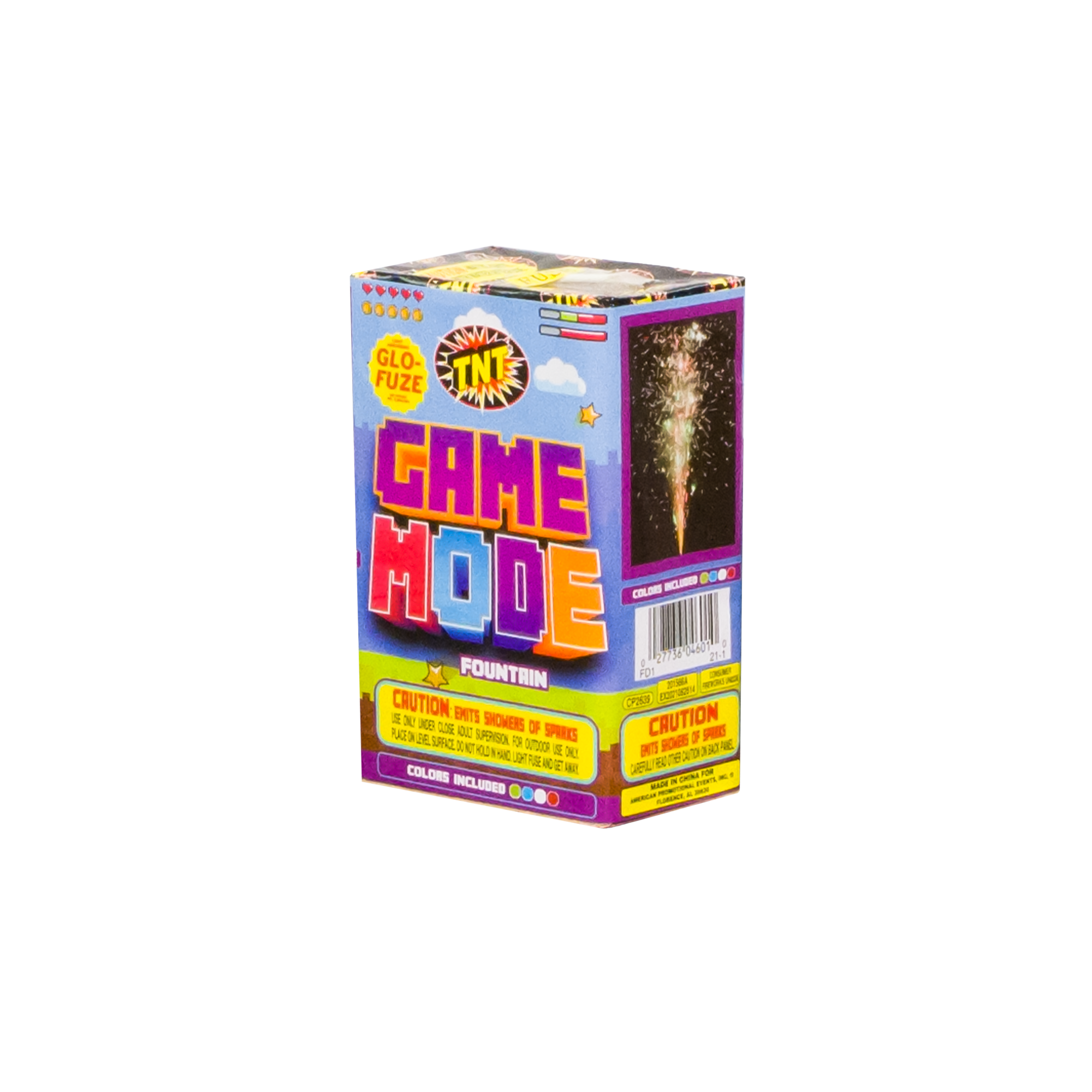 TNT Fireworks, Game Mode, Ground Based Fountain Firework,  Video Game Character, Any Occasion, Party, Summer Blast
