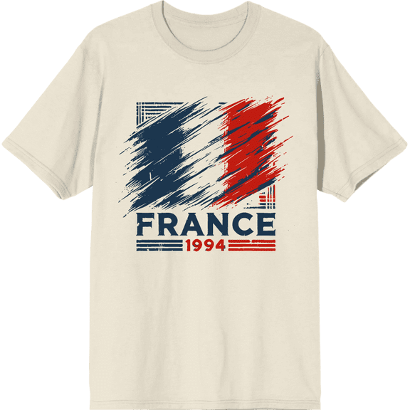 World Cup 1994 France Adult Natural Crew Neck Short Sleeve Tee-Medium