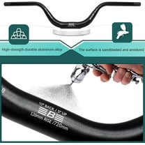 Mountain Bike MTB Handlebars 25.4/31.8mm - 20/30/50/90/100/120/160mm Rise MTB Aluminum Alloy Handlebar - 720/780mm Extra Long Bicycle Riser HandleBars for E-Bike Folding Bike Downhill Racing.