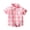 Pink, variant on Toddler Boys Gingham Shirt Short Sleeves Lapel Shirt Open Front Button-Down Shirt Summer Lightweight Plaid School Uniform Outfits