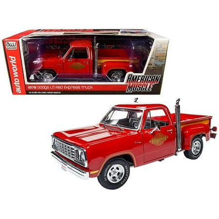 Autoworld AMM1194 1978 Dodge Adventurer 150 Pickup Truck Lil Red Express Truck Hemmings Muscle Machines Magazine Cover Car January 2005 1 by 18 Diecast Model (Best Muscle Car In The World)