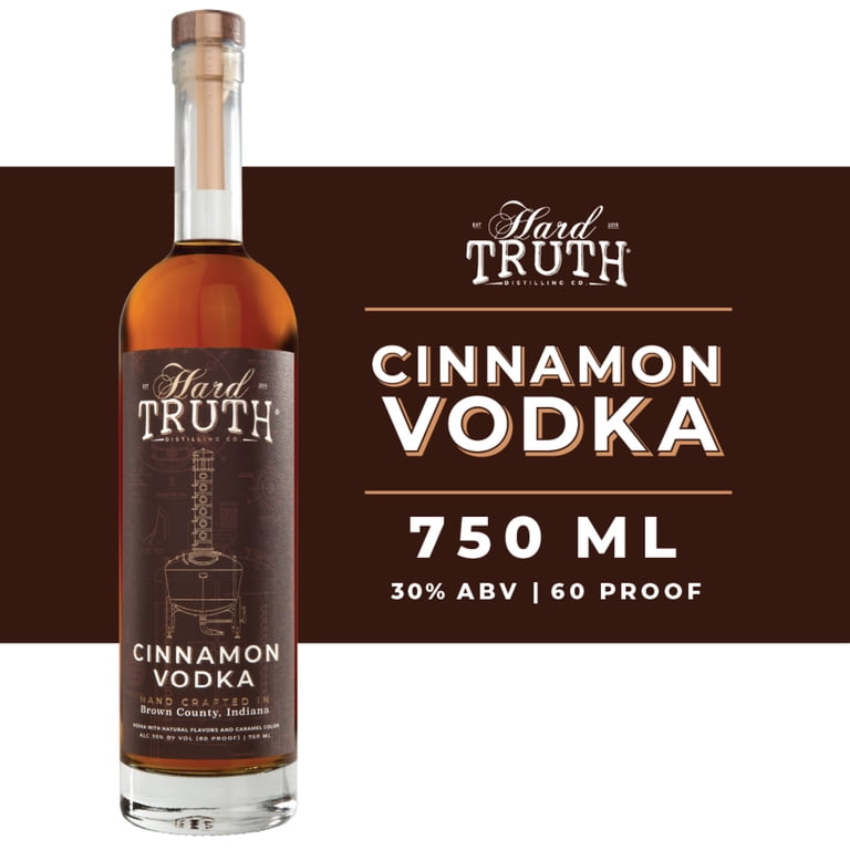 Hard Truth Cinnamon Flavored Vodka, 750 ml Bottle, 30% ABV
