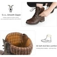 thumbnail image 4 of Women's Ankle Boots - Faux Leather Short Boots with Side Zipper, Warm Lined Comfort for Autumn and Winter, 4 of 18