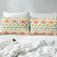 thumbnail image 4 of Western Bedding Sets Full Geometric Diamond Comforter Cover Gifts for Men,Retro Vintage Indian Tribe Geometry Duvet Cover Exotic Nordic Style Bed Set,Southwestern Native Aztec Bohemian Decor, 4 of 5