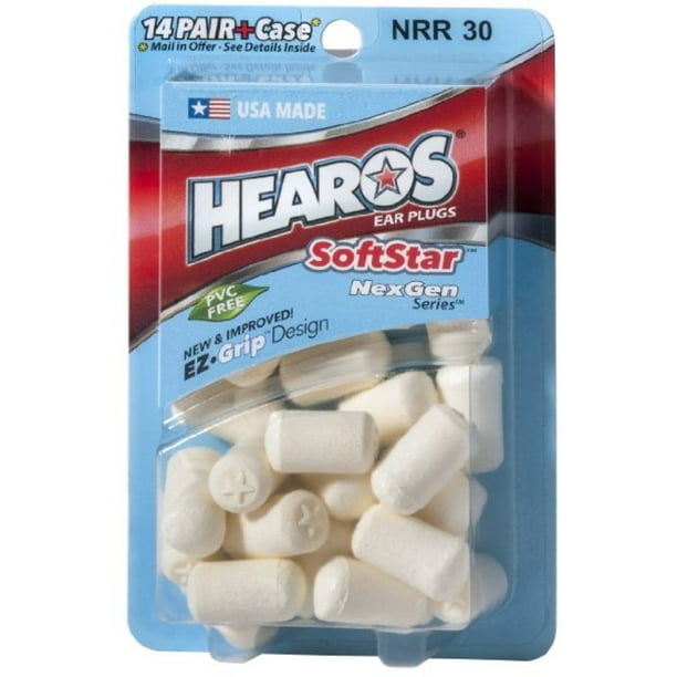 Hearos Softstar Foam NexGen Ear Plugs 14 pairs (Pack of 2) Walmart
