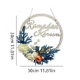 thumbnail image 2 of WIFKLSIIPG White Embroidered Wreath for Holiday Decoration Props Door Decorations Handicrafts Wall Decorations, 2 of 3
